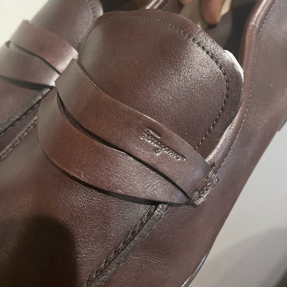 Salvatore Ferragamo Dark Brown Loafers Sz 12 D - Picture 6 of 16